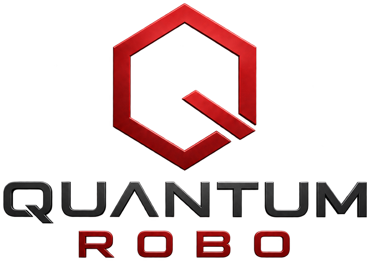 Quantum Robo logo, light metallic variant